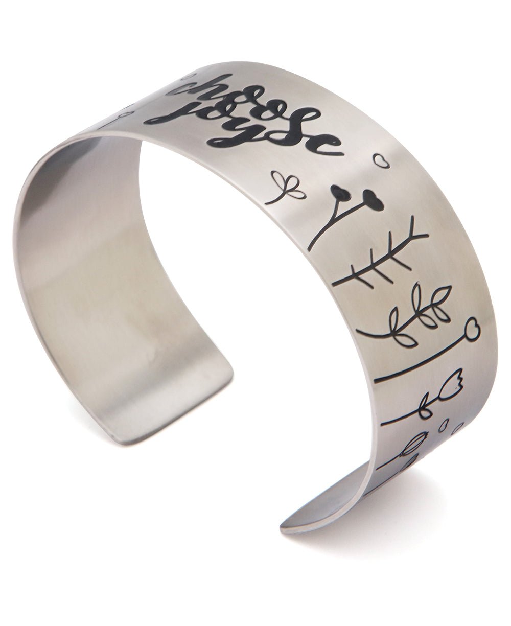 Choose Joy Adjustable Stainless Steel Cuff Bracelet