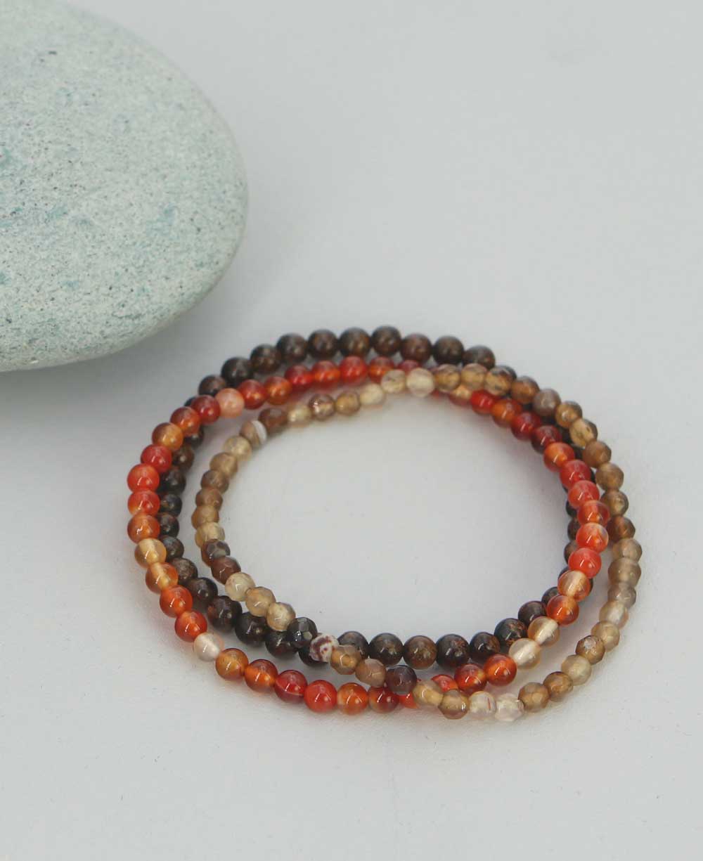 Energy Bracelets for Courage and Confidence, Set of 3