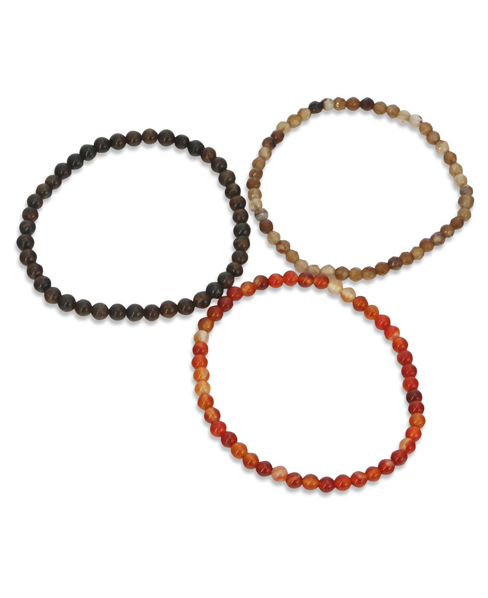 Energy Bracelets for Courage and Confidence, Set of 3