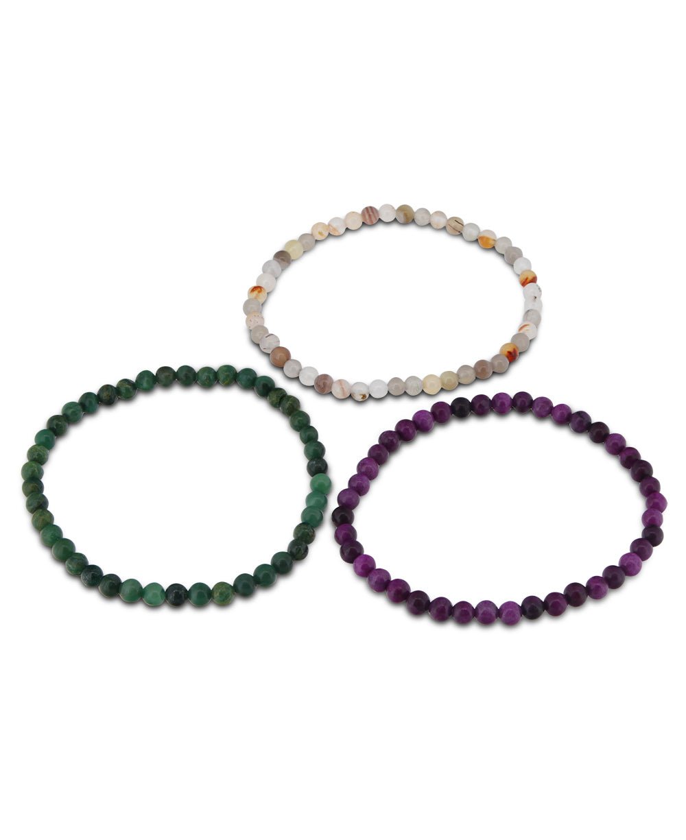 Energy Bracelets for Positive Attitude and Change, Set of 3