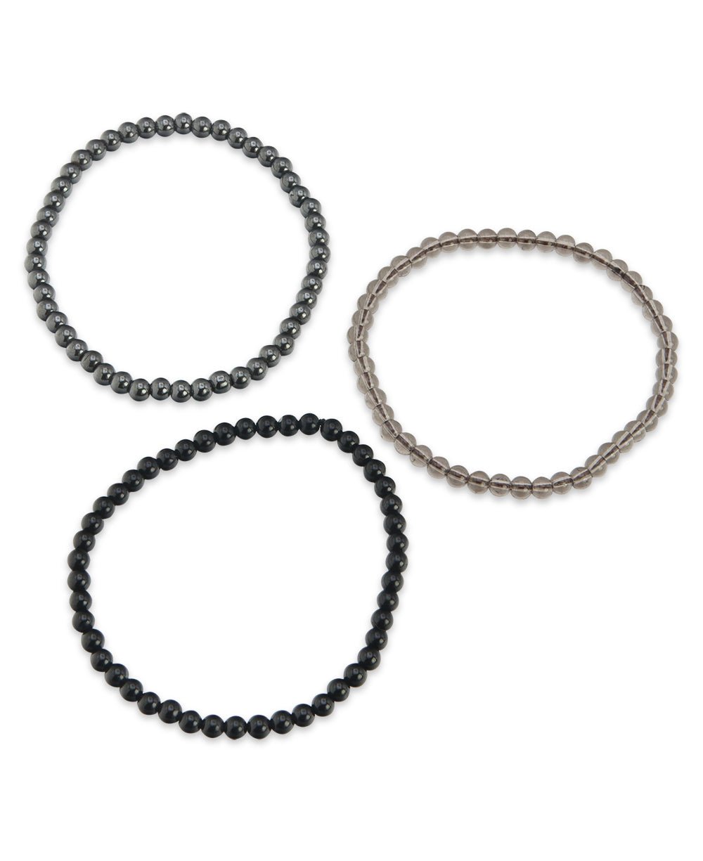 Energy Bracelets for Protection and Centering, Set of 3