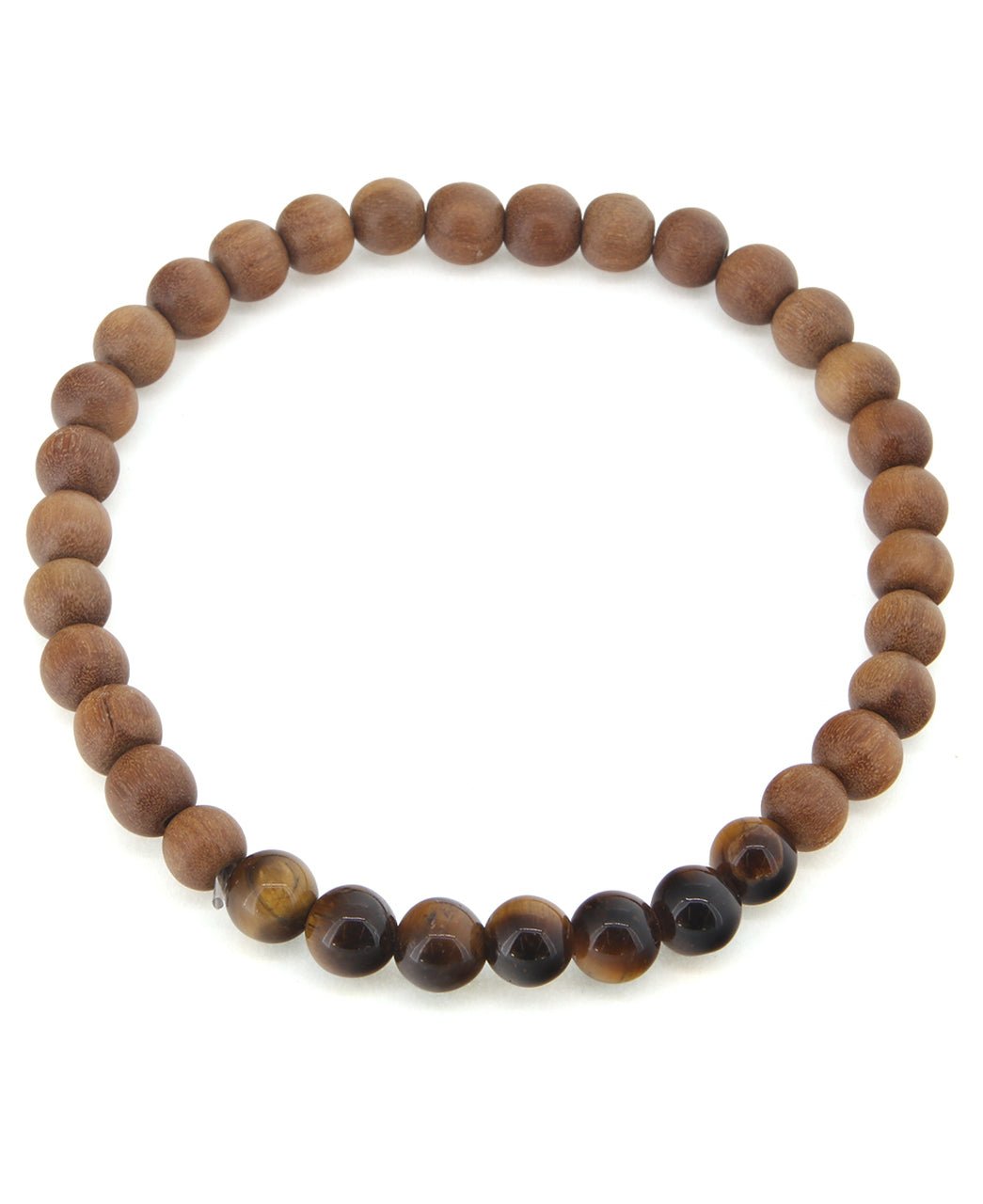 Gemstone and Sandalwood Mala Beaded Bracelet
